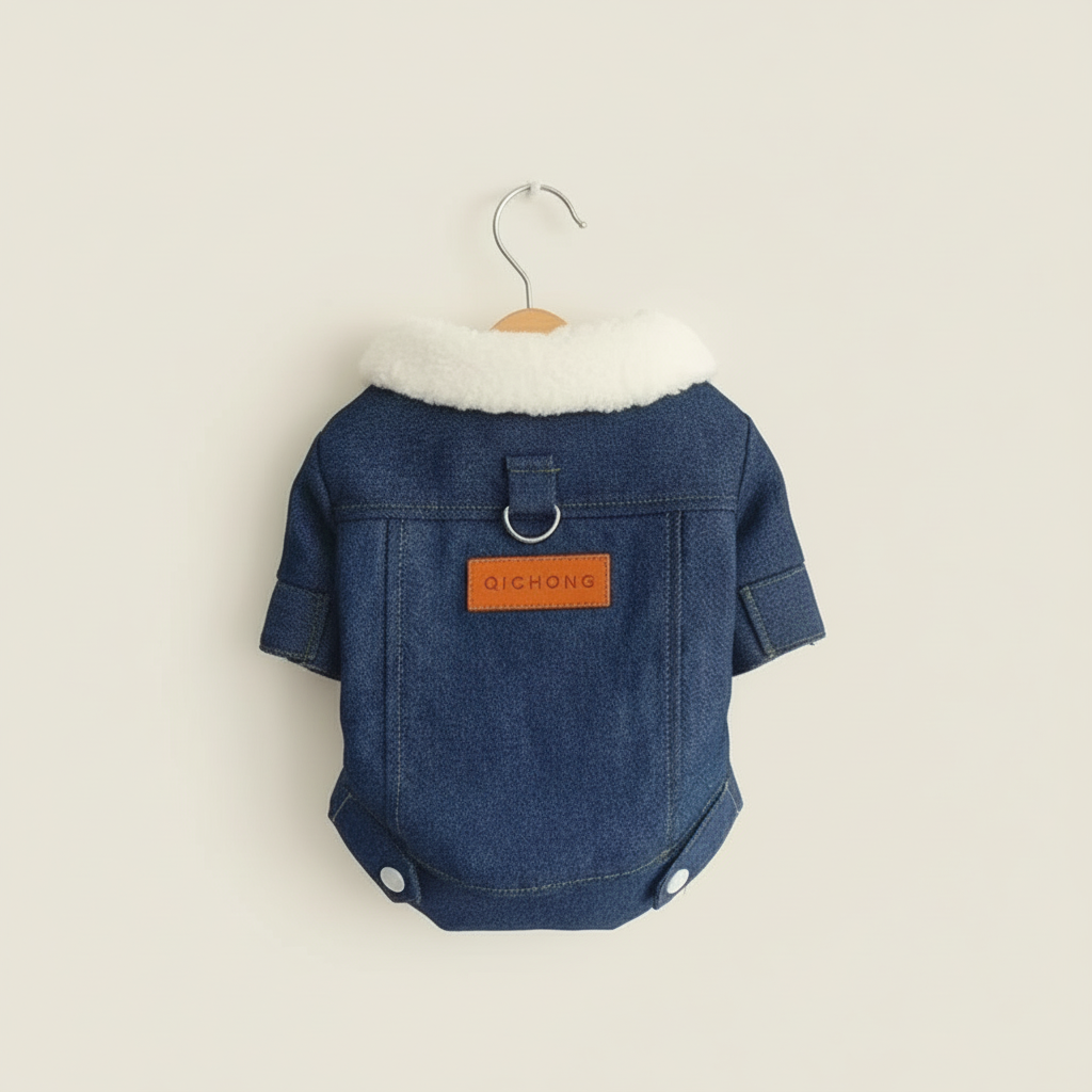 Casaco para cão estilo jeans
