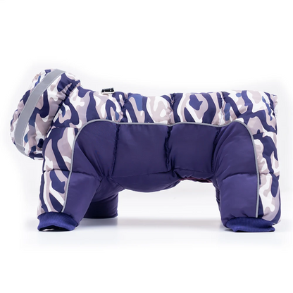 Waterproof Winter Dog Snowsuit with Full Belly Cover