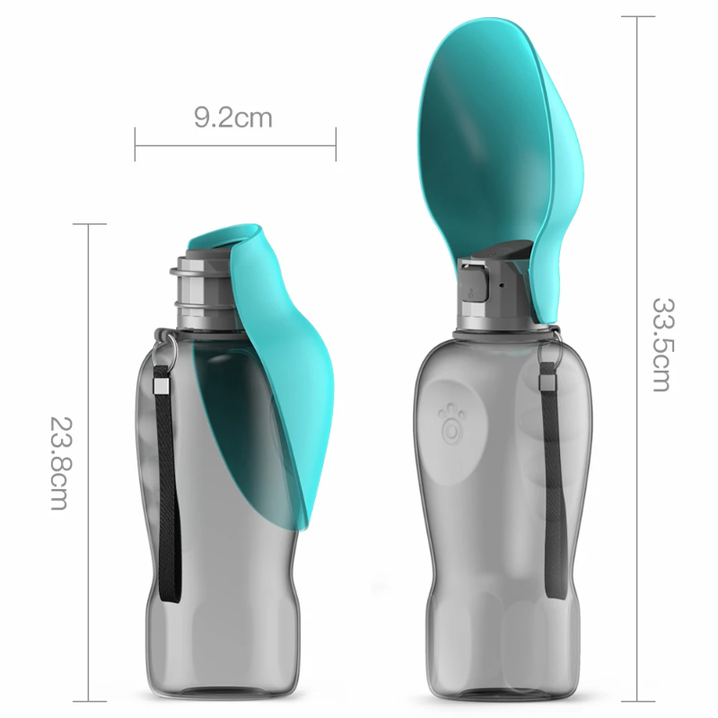 HydroPup Portable Water Bottle – 800ml Travel Hydration Buddy