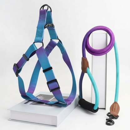 Let your dog move in comfort and style with the ComfortFit Harness and Leash Set. Vibrant colors, secure fit, and reliable grip for everyday adventures! gummy