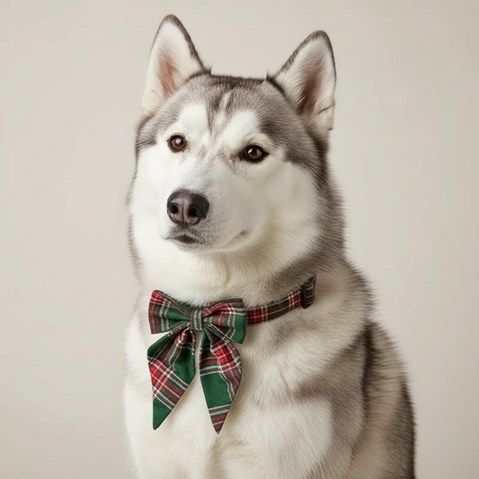 Colar com laço floco de neve natalício