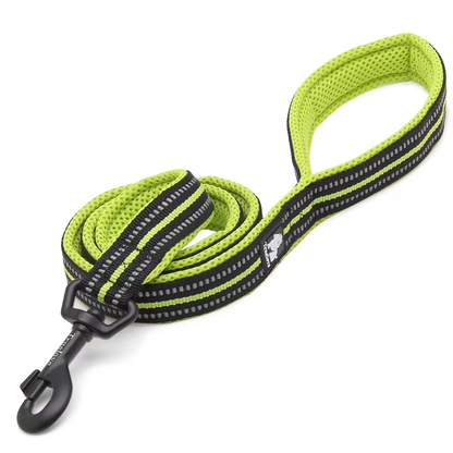Coleira de malha refletora premium para cães – acolchoada macia e nylon 3M