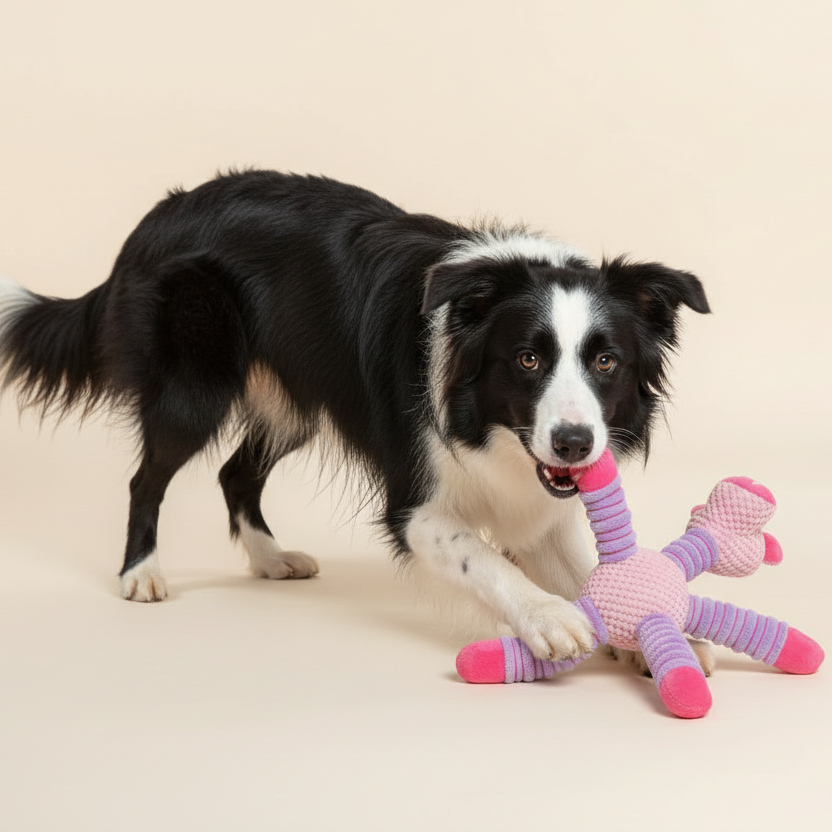 IndestructiPaw Porquinho de Pelúcia Rosa Mastigável e Estridente 
