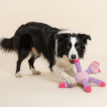 IndestructiPaw Porquinho de Pelúcia Rosa Mastigável e Estridente 