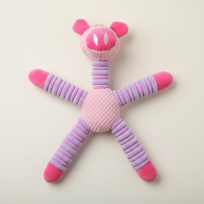 IndestructiPaw Porquinho de Pelúcia Rosa Mastigável e Estridente 