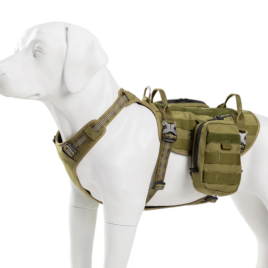 TRUELOVE Tactical Dog Harness Backpack – Waterproof, Reflective & Detachable Utility Bags
