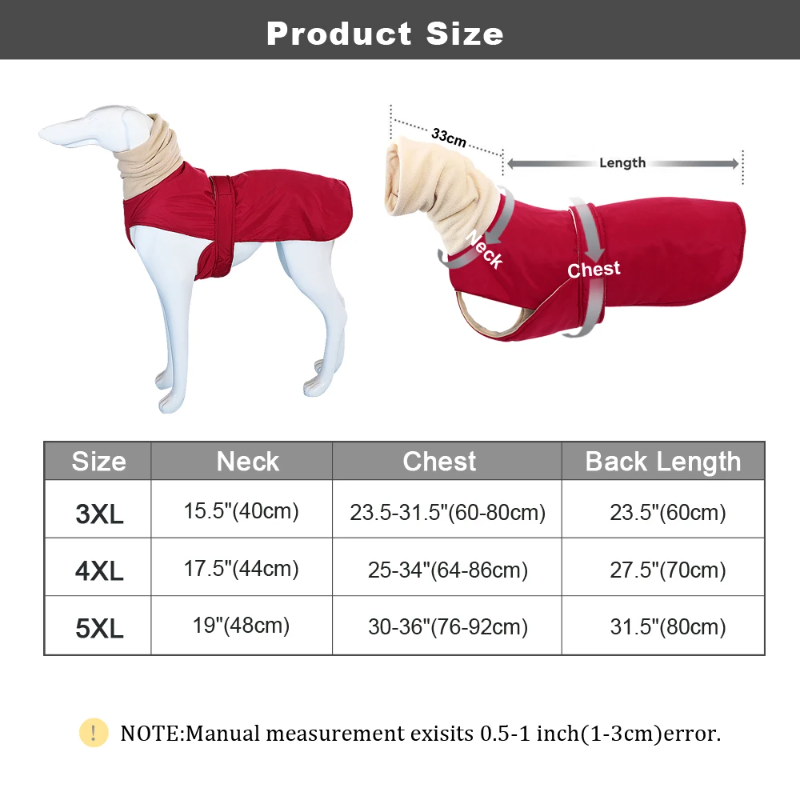 Waterproof Winter Dog Coat for Medium and Large Breeds