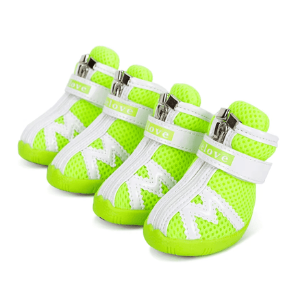 Neon Yellow TrueLove All - Terrain Dog Boots - Mesh Comfort & Protection - The Fur Pal Dog quality premiumdogsupplies