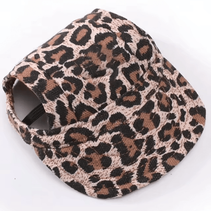 Leopard Canvas Dog Baseball Hat - Stylish Summer Cap for Small Dogs - The Fur Pal Dog quality premiumdogsupplies