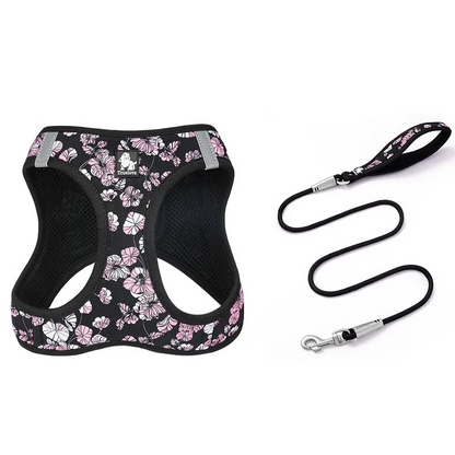 Black Sakura Harness & Leash Set