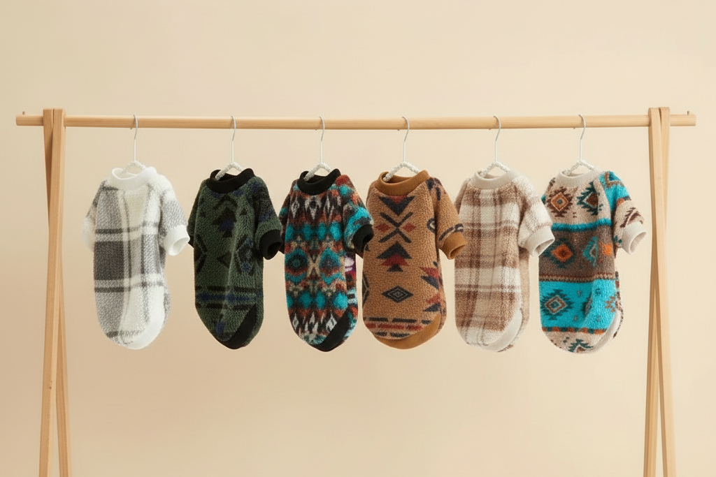 Boutique pullovers available at the fur pal