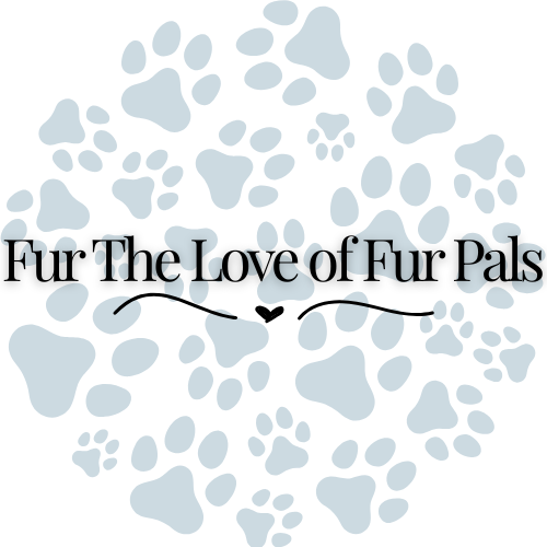 Logo with paw prints and 'Fur The Love of Fur Pals' text on a white background