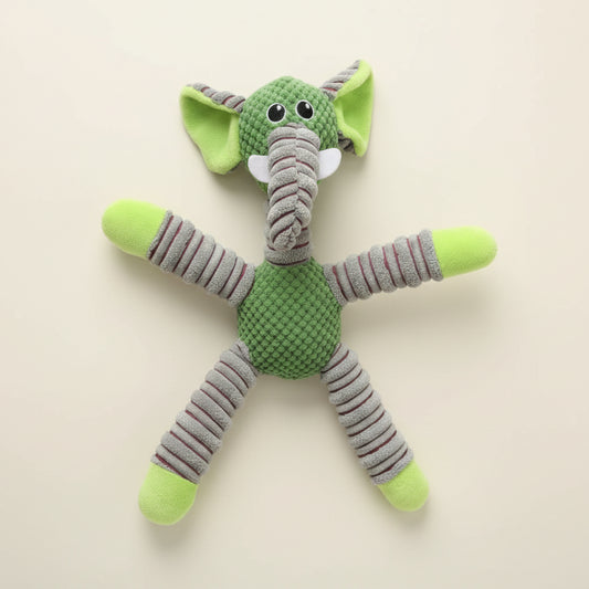 IndestructiPaw Squeaky Elephant Plush Chew Toy - The Fur Pal Dog quality premiumdogsupplies
