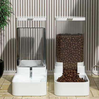 HOOPET Automatic Dog Feeder & Water Dispenser - Transparent Food Storage