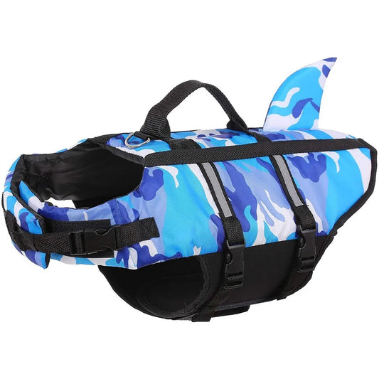 SharkPup Life Vest – Colorful Dog Swim Jacket with Safety Harness