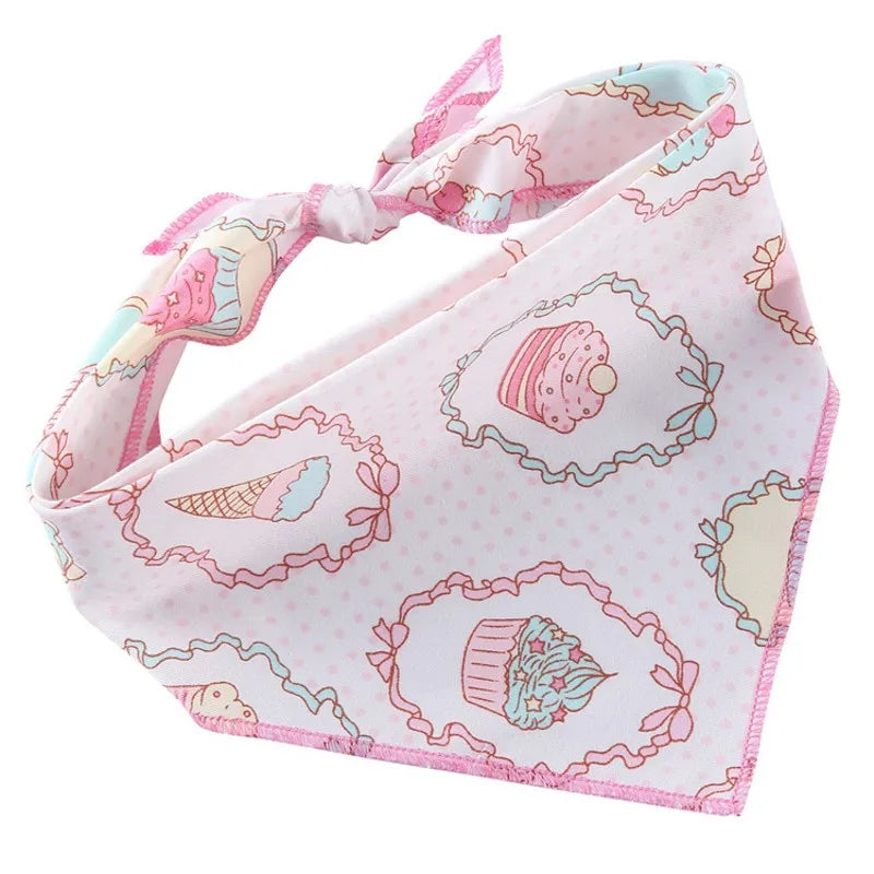 Cupcake Cutie Bandana – Sweet Pink Treats Scarf for Dogs