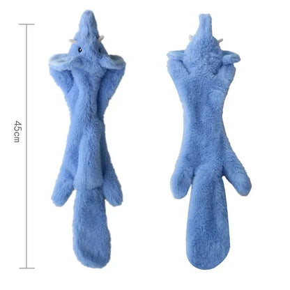 Brinquedo de pelúcia engraçado para cachorro, imitação de animal, sem enchimento - brinquedo de mastigar que faz barulho e amassa