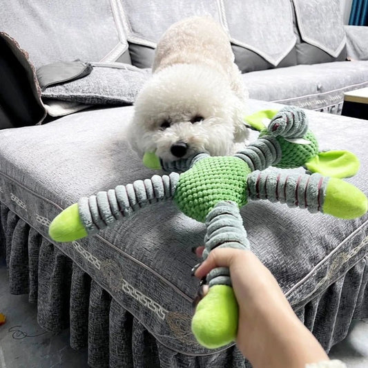IndestructiPaw Squeaky Elephant Plush Chew Toy - The Fur Pal Dog quality premiumdogsupplies