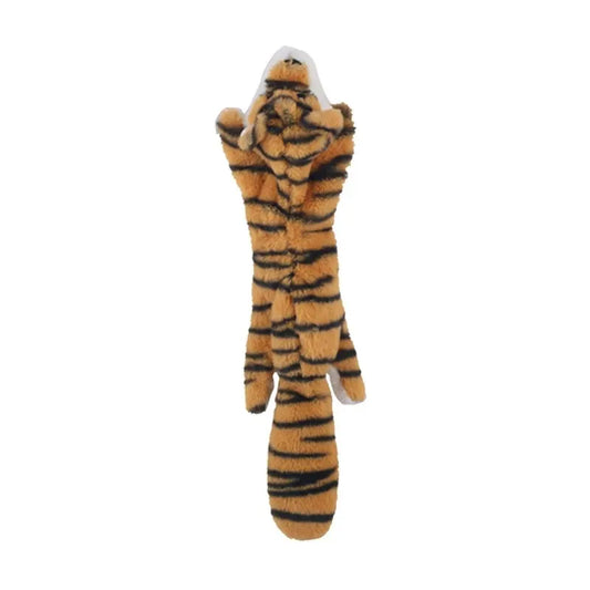 Brinquedo de pelúcia engraçado para cachorro, imitação de animal, sem enchimento - brinquedo de mastigar que faz barulho e amassa