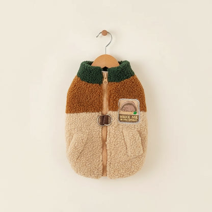 Cardigã castanho aconchegante para cão