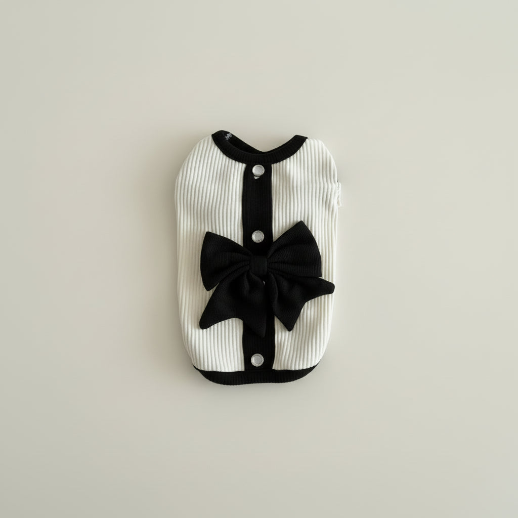 Vestido elegante com laço