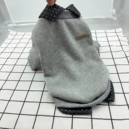 Plaid Dog Hoodie – Autumn & Winter Warm Shirt Jacket