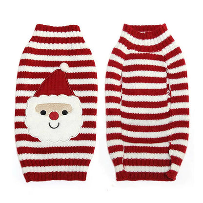 Santa Claus Holiday Pup Sweater – Warm Christmas Knit for Dogs