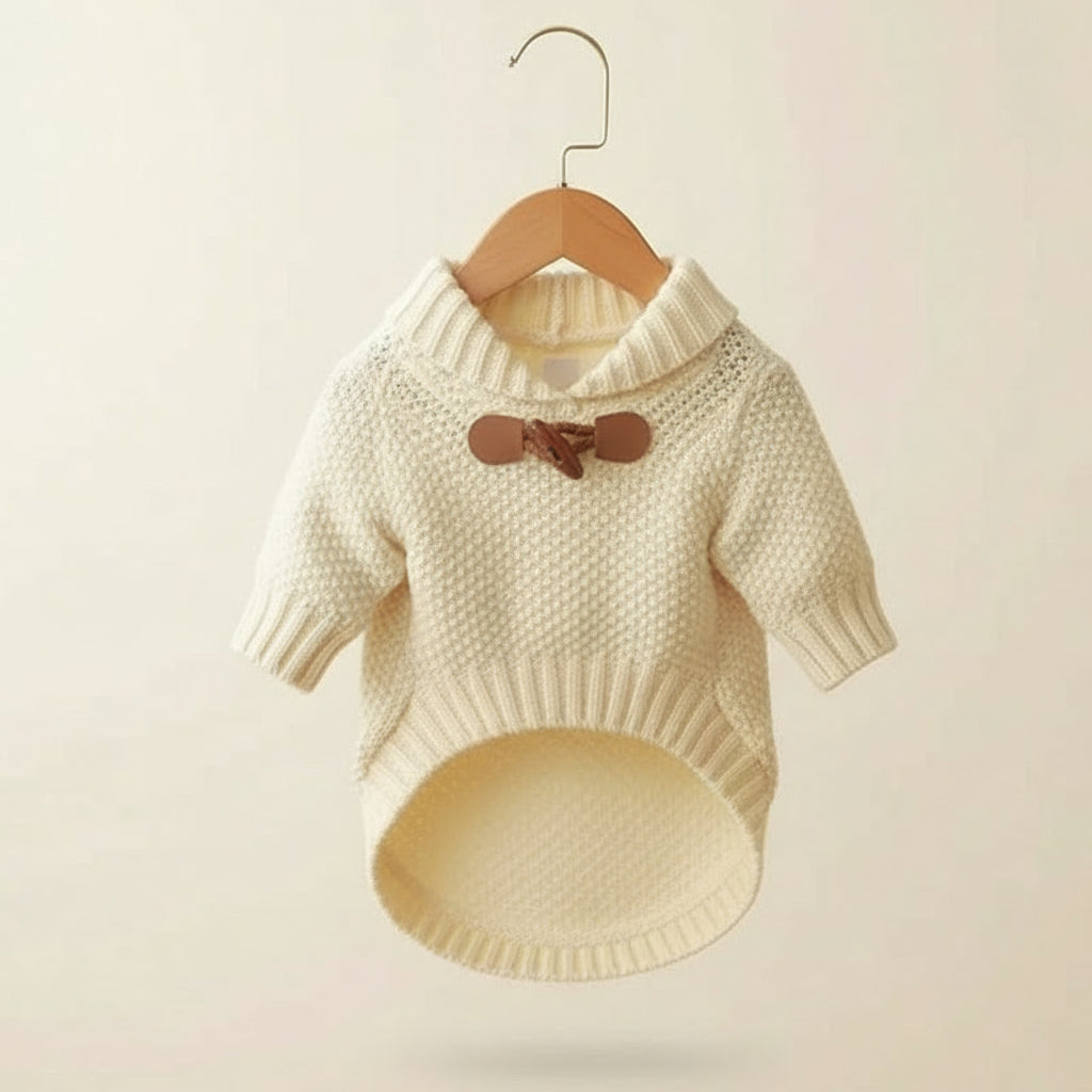 Camisola de malha bege