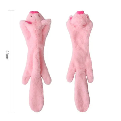 Brinquedo de pelúcia engraçado para cachorro, imitação de animal, sem enchimento - brinquedo de mastigar que faz barulho e amassa