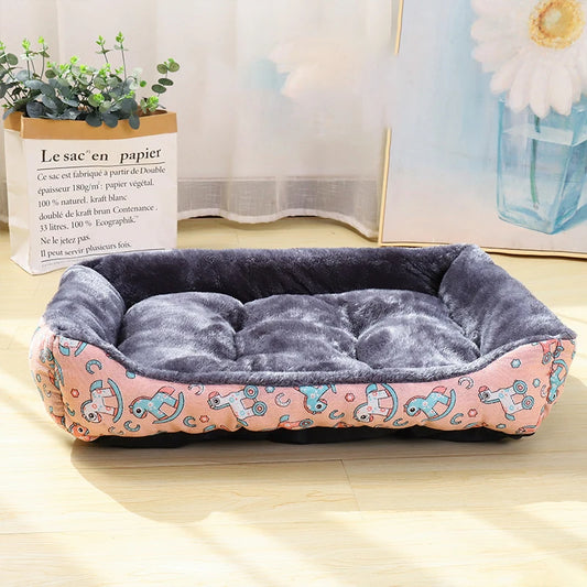 Cama para cachorro com estampa rosa - Um refúgio aconchegante para seu amigo 