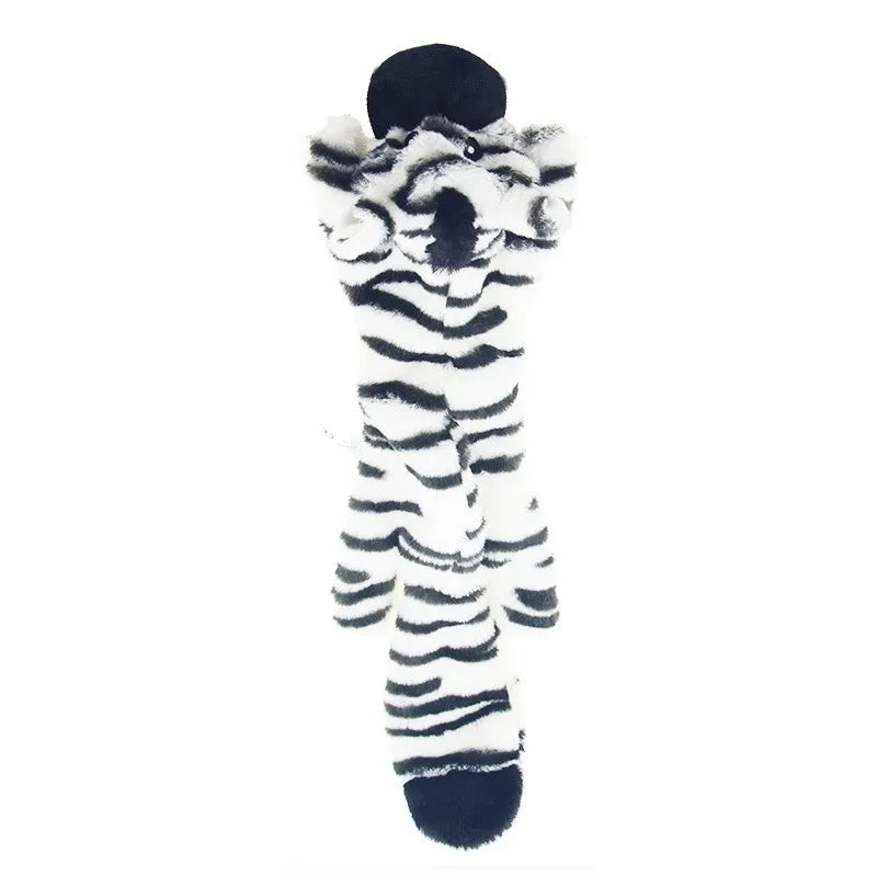 Brinquedo de pelúcia engraçado para cachorro, imitação de animal, sem enchimento - brinquedo de mastigar que faz barulho e amassa