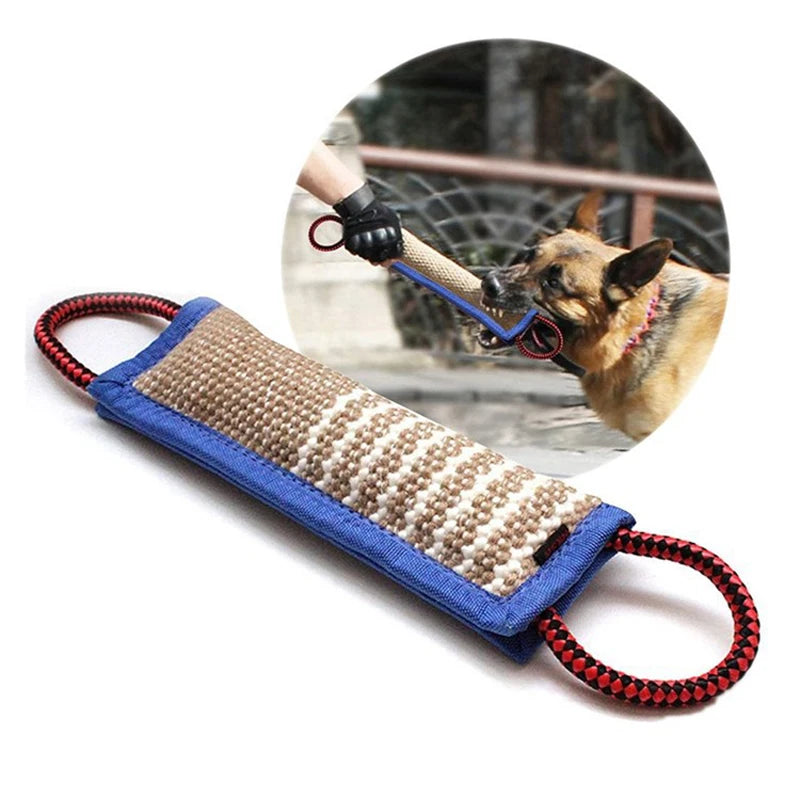 Almohada masticable de yute: entrenador de agarre molar para perros fuertes