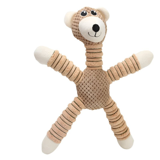 IndestructiPaw Squeaky Bear Plush Chew Dog Toy - The Fur Pal Dog quality premiumdogsupplies