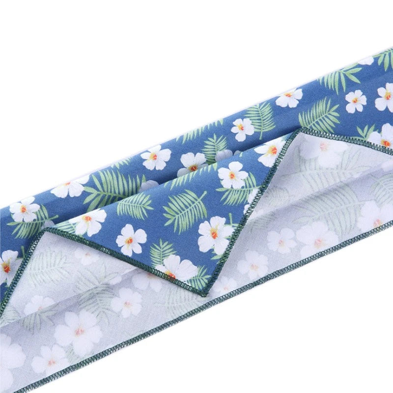 Blossom Breeze Bandana – Blue & White Floral Scarf for Dogs