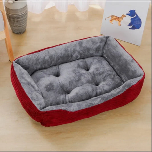 Caseta de peluche CozyNest para mascotas: Máxima comodidad y seguridad - Rojo vino