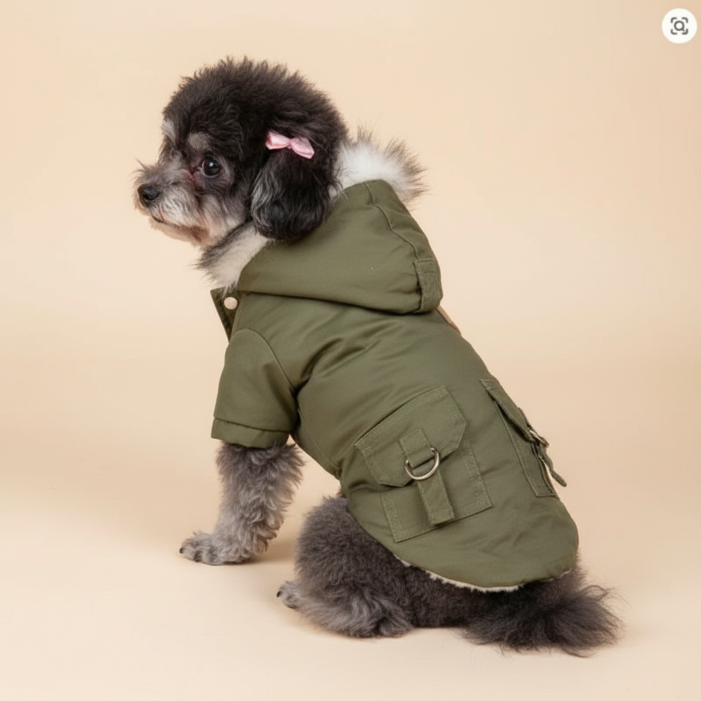 Casaco Parka Quente para Cães