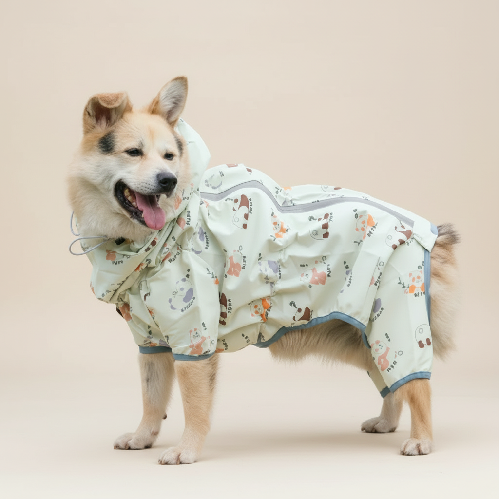 Roupa azul para cães RainShell