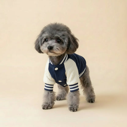 Casaco de beisebol bordado para cães