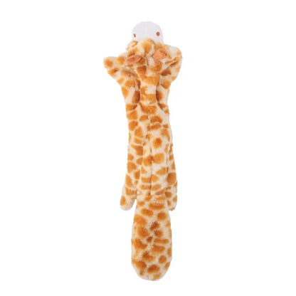 Brinquedo de pelúcia engraçado para cachorro, imitação de animal, sem enchimento - brinquedo de mastigar que faz barulho e amassa