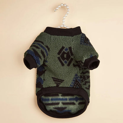 Suéter WoofWool Pullover para cães de pequeno e médio porte - Verde Exército 