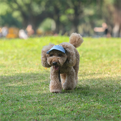 Boné de beisebol ajustável para cães Red PupPlay – Chapéu com viseira solar e furos para orelhas para aventuras ao ar livre 