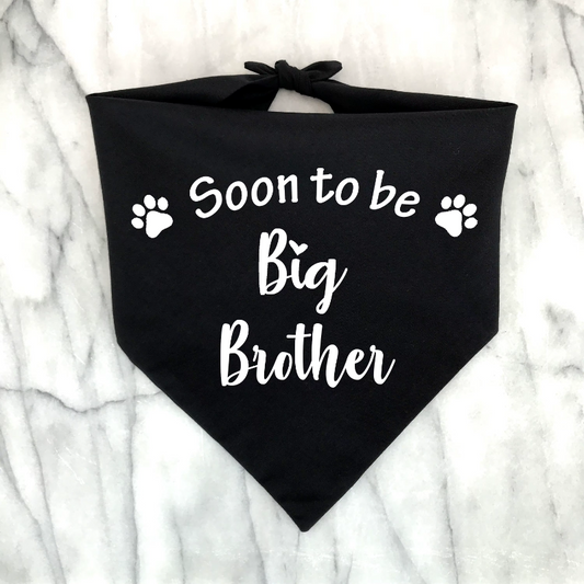 Soon To Be Big Brother Black Bandana Pregnancy Announcement