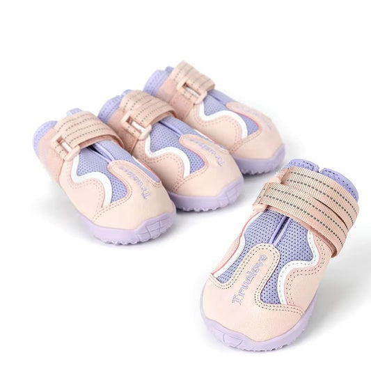 Breathable Dog Shoes with TPR Sole - Flexible and Protective Outdoor Boots Lavender - The Fur Pal Dog quality premiumdogsupplies