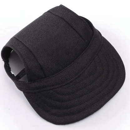 Black Canvas Dog Baseball Hat - Stylish Summer Cap for Small Dogs - The Fur Pal Dog quality premiumdogsupplies