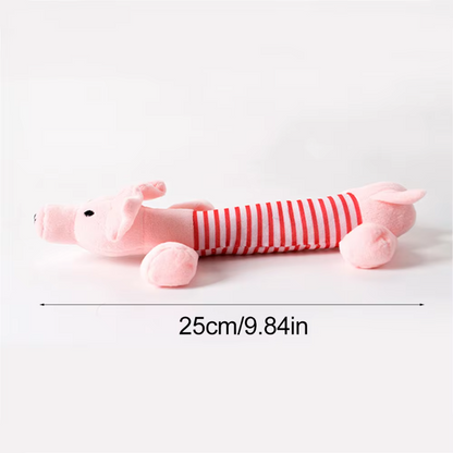 Brinquedo de pelúcia engraçado para cachorro, imitação de animal, sem enchimento - brinquedo de mastigar que faz barulho e amassa
