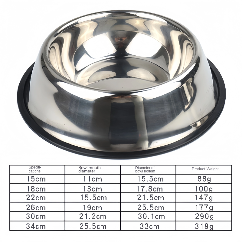 Durable Stainless Steel Dog Feeding Bowl - Easy to Clean