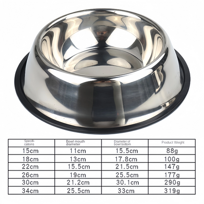 Durable Stainless Steel Dog Feeding Bowl - Easy to Clean