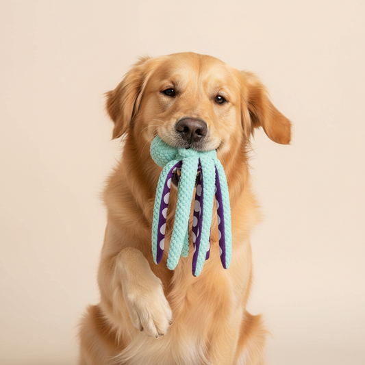 OctoFun Plush Dog Toy