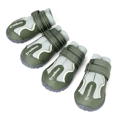 Green Waterproof Pet Trail Shoes with TPR Sole and Reflective Straps - The Fur Pal Dog quality premiumdogsupplies