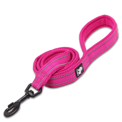Coleira de malha refletora premium para cães – acolchoada macia e nylon 3M